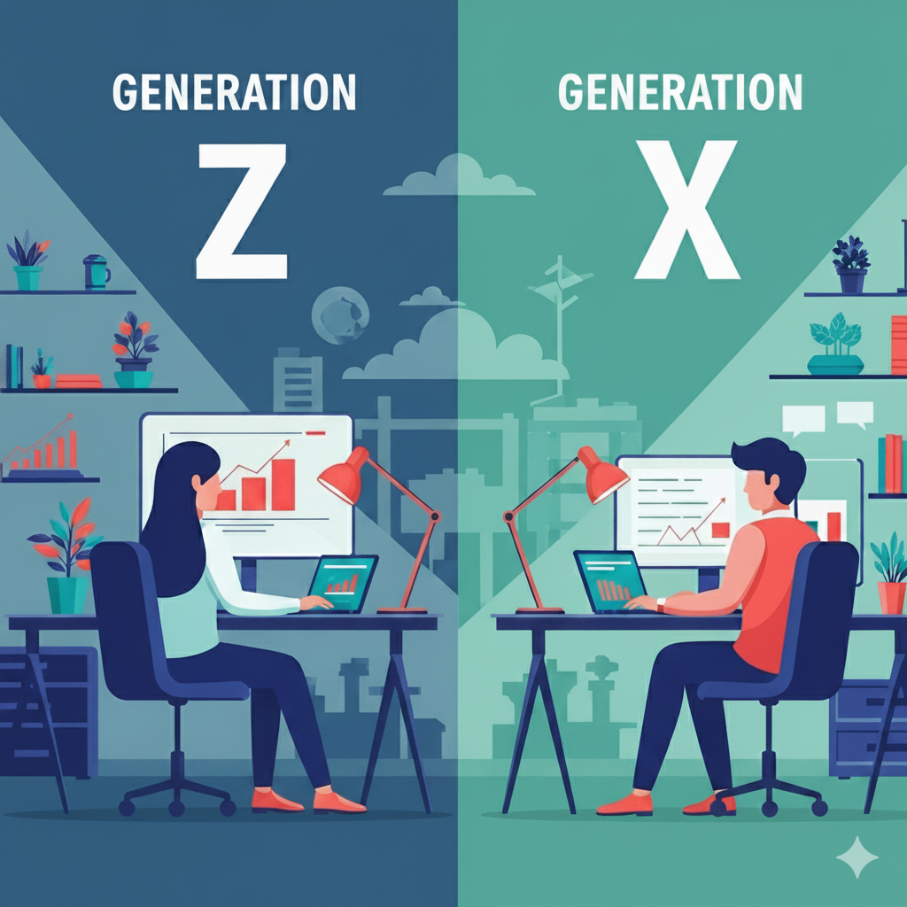 Generatie Z vs. X hoe de werkvloer verandert en vraagt om nieuw leiderschap